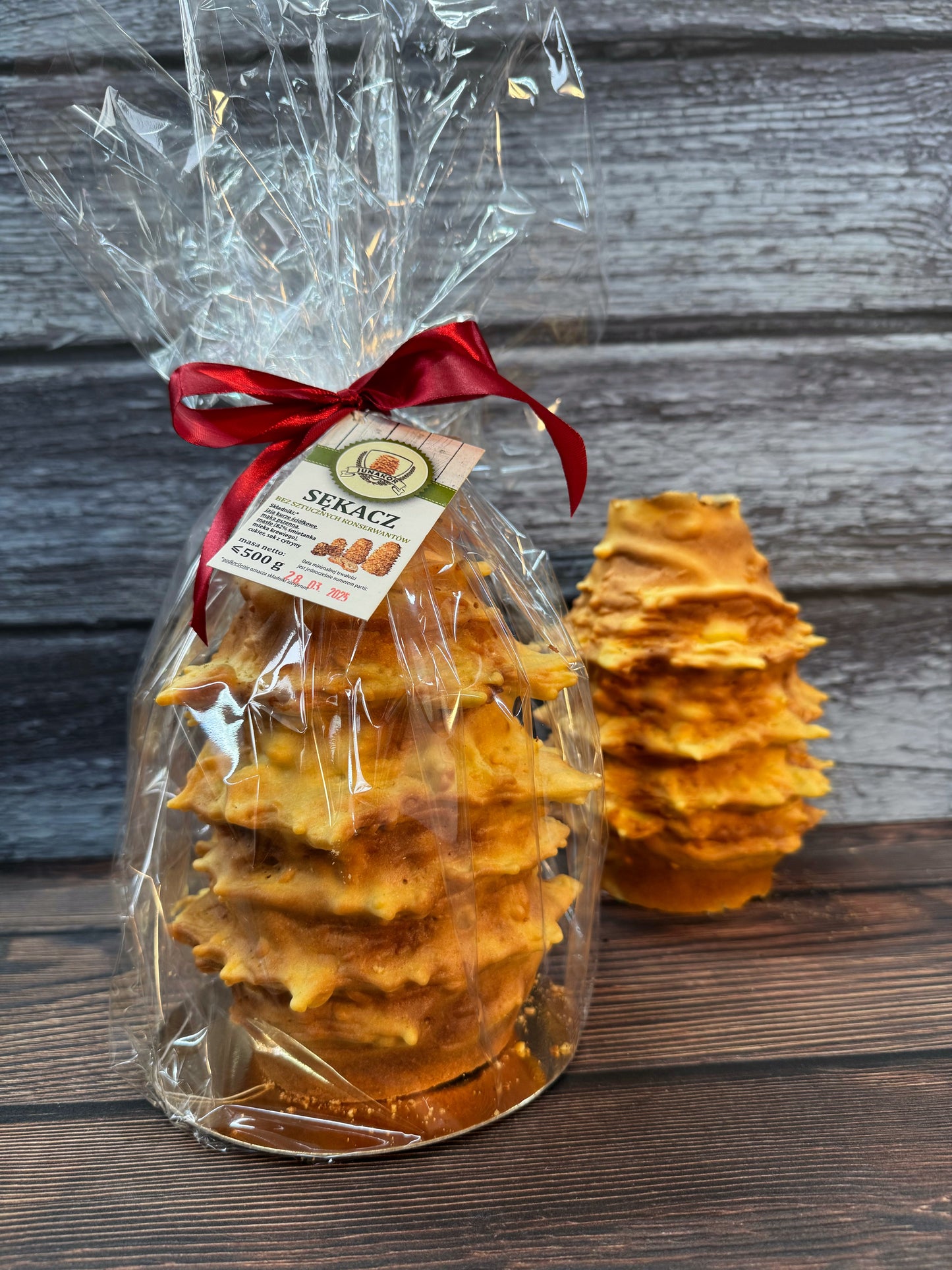 Wyjątkowy sękacz Podlaski - ręcznie robiony, naturalne składniki Waga 0,5kg